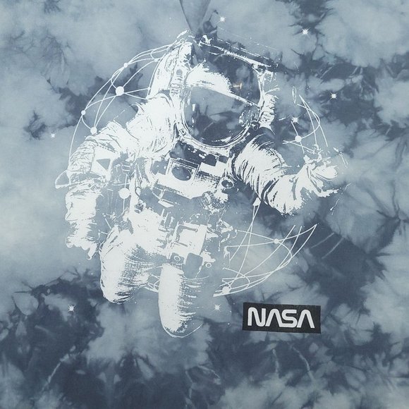 Hyper Space NASA Tie Dye T Shirt Size 3XL Astronauts Rolled Short Sleeve Hem - Picture 1 of 12